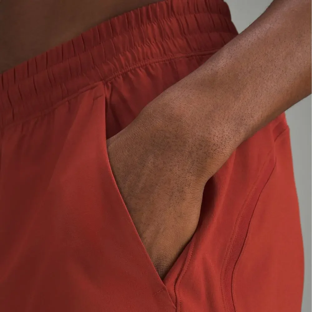 Lululemon Pace Breaker Linerless Short Workout Large M7AQES Terra Orange Red EUC - Picture 5 of 16
